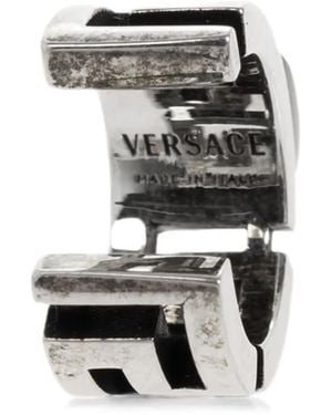 Versace Greca Stone-Embellished Ear Cuff - Black