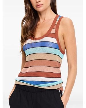 The Upside Iza Jet Striped Knit Tank Top - Blue