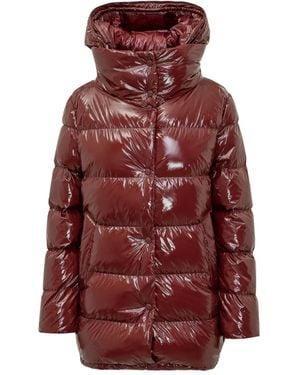 Herno Long-Sleeve Hooded Coat - Red