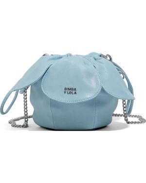 Bimba Y Lola Pétalo Leather Shoulder Bag - Blue