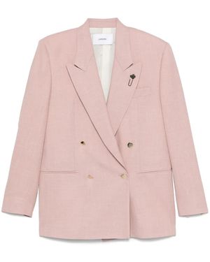Lardini Brooch-Detail Blazer - Pink