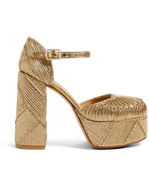 Castañer Fania Metallic-Effect Sandals