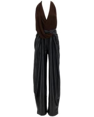 ANDAMANE Astral Draped-Waist Jumpsuit - Black