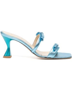 Madison Maison 80Mm Metallic Bow-Detail Sandals - Blue