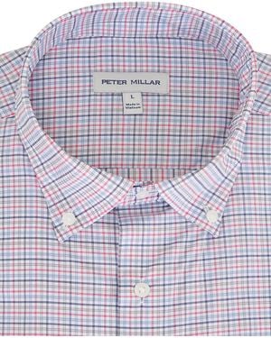 Peter Millar Casey Performance Twill Shirt - Blue