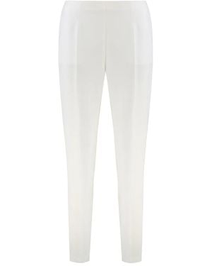Alberta Ferretti Pressed-Crease Trousers - White