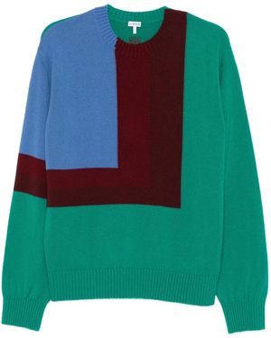 Loewe Colour-Block Sweater - Green