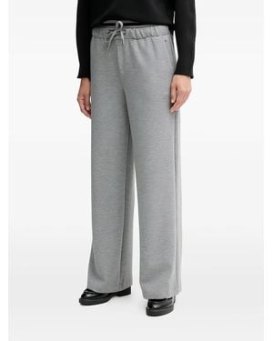 Benetton Drawstring Wide-Leg Pants - Gray