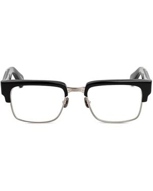 Matsuda Eckige Brille Mit Logo-Gravur - Schwarz