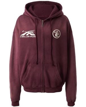 HELLSTAR Zip-Up Hoodie - Purple