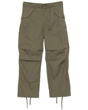 Sacai Belted Cargo Trousers - Green