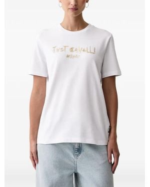 Just Cavalli Logo-Print T-Shirt - White