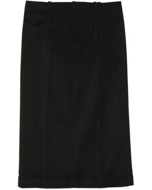 Marni Button-Detail Pencil Midi Skirt - Black