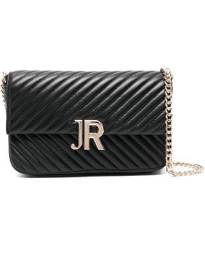 John Richmond Logo-Lettering Shoulder Bag - Black