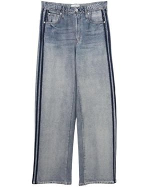 Rag & Bone Jean Droit À Rayures Latérales - Gris