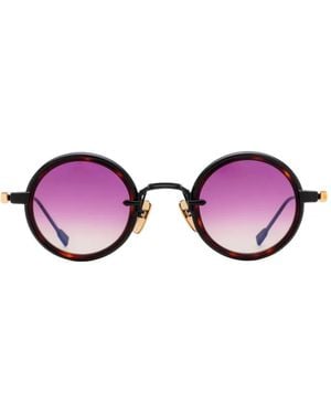 Sato Eyewear Rotanev-T Round-Frame Sunglasses - Purple
