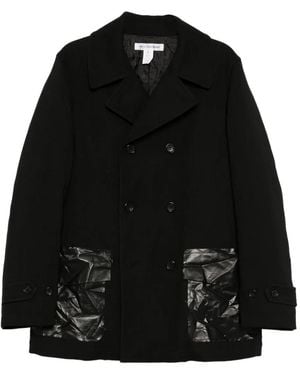 Comme des Garçons Crease-Pockets Peacoat - Black