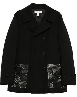 Comme des Garçons Crease-Pockets Peacoat - Black