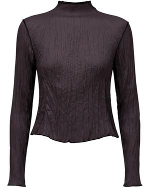 Osklen Wrinkled Satin Blouse - Blue