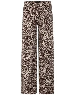 Marc Cain Animal-Print Jeans - Natural