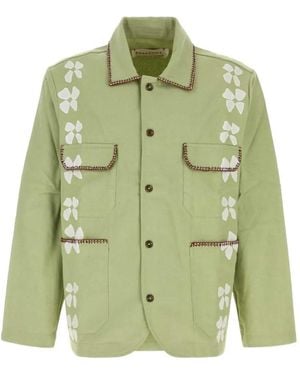BAZISZT Blazer En Coton À Fleurs - Green
