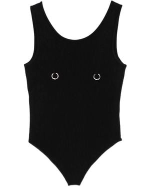 MEDEA Ring-Detail Bodysuit - Black