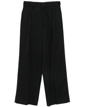 Ssstein Pleated Wide-Leg Trousers - Black