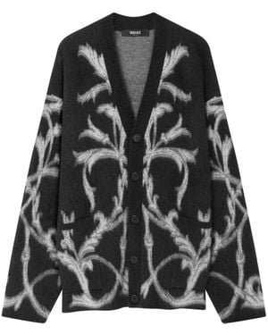 Versace Acanthus Leaves Cardigan - Black