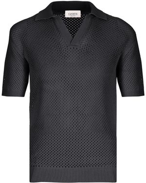 Laneus Short-Sleeved Polo Shirt - Black