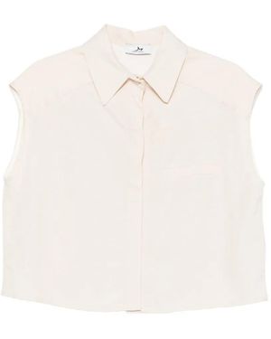 Marc Ellis Sleeveless Chest-Pocket Shirt - White