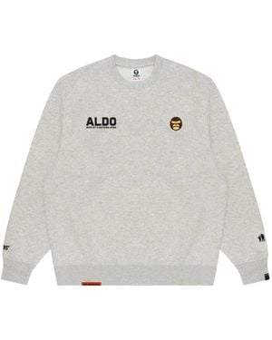 Aape By A Bathing Ape Moonface Logo-Print Sweatshirt - White
