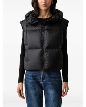 Mos Mosh Kiara Tally Quilted Hooded Gilet - Black