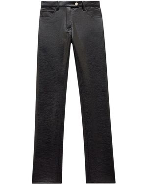 Courreges Straight-Leg-Hose Aus Vinyl - Blau