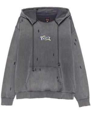 Evisu Hoodie À Logo Imprimé - Gris