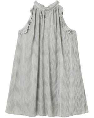 B+ AB Abstract-Pattern Mini Dress - Gray