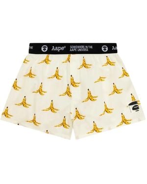 Aape By A Bathing Ape Banana-Print Boxers - Metallic