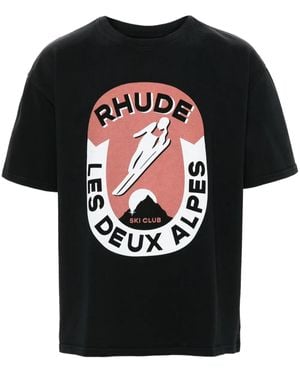 Rhude Les Deux Alpes T-Shirt T-Shirt - Black