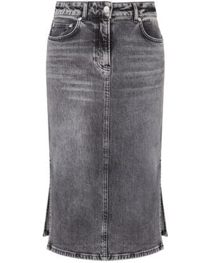 Moschino High-Waisted Denim Skirt - Gray