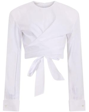 Philosophy Di Lorenzo Serafini Cropped Wrap-Style Top - White