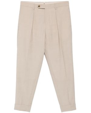 Berwich Chiaia Pleated Cuffed Pants - White