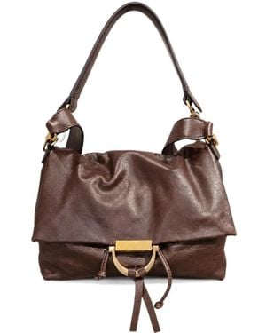 Poche Paris Torba Foldover Buckle-Fastening Tote Bag - Brown