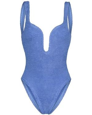Paramidonna Bañador Mika Con Cuello En V - Azul