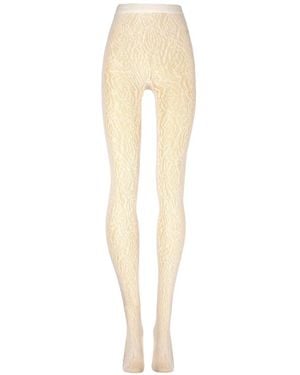 Wolford Lace-Effect Tights - White