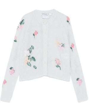BERNADETTE Cárdigan Clemence Con Motivo Floral - Blanco