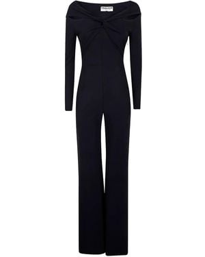 La Petite Robe Di Chiara Boni Jumpsuit mit verdrehtem Kragen - Blau