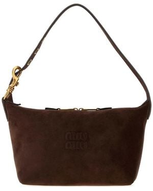 Miu Miu Bolso Spirit De Ante - Marrón