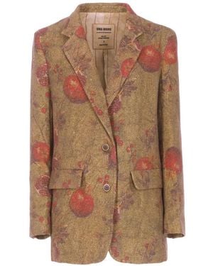 Uma Wang All-Over-Printed Blazer - Brown