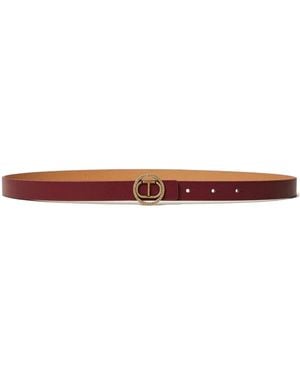 Twinset Logo-Buckle Belt - Brown