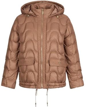Liu Jo Quilted Nylon Short Coat - Brown