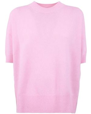 Jil Sander Short-Sleeve Cashmere Jumper - Pink
